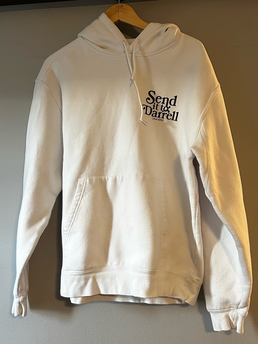 Send It Darrell White Pullover Hoodie Sweatshirt Lala Kent Vanderpump Rules L